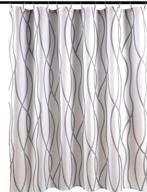 🚿 biscaynebay textured fabric shower curtain - 72x72 inches, silver grey dancing print - machine washable bathroom curtains logo