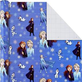 img 1 attached to 🎁 Hallmark Disney's Frozen 2 Wrapping Paper: 3-Pack with Cut Lines - Perfect for Birthdays, Christmas, Kids Parties, or Any Occasion - 105 sq. ft. ttl.