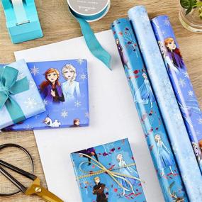 img 3 attached to 🎁 Hallmark Disney's Frozen 2 Wrapping Paper: 3-Pack with Cut Lines - Perfect for Birthdays, Christmas, Kids Parties, or Any Occasion - 105 sq. ft. ttl.