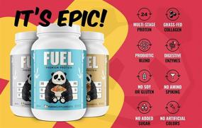 img 2 attached to 🐼 PANDA FUEL Premium Whey Protein Isolate – Non-GMO, Grass-Fed Collagen, Concentrate & Casein Protein Blend, Egg Protein, Probiotics, Digestive Enzymes – Multi-Stage Formula with 25 Servings (Fruity Cereal Flavor)