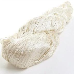 img 1 attached to 🧶 Revolution Fibers Mulberry Silk Lace Yarn | 100% Pure Off-White (Undyed) | 20/2 Silk | 100g - 1000yds Hank | Weaving, Crafting, Crochet, Knitting (1-Pack)