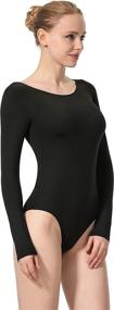 img 2 attached to 👯 MOLLDAN Women's Dance Leotard Collection: Long Sleeve, Short Sleeve, and Sleeveless Options for Adult Team Ballet Dancewear