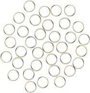 fushing 100pcs gold stainless split rings - crystal chandelier connectors for curtain, suncatchers, crystal garland, necklaces, keys, earrings, jewelry making (12mm) logo