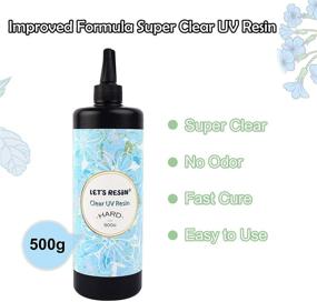 img 3 attached to 🔮 LET'S RESIN UV Resin - 500g, Hard Type Crystal Clear Casting & Coating Epoxy Resin, Transparent UV Curing Glue for Jewelry Making, with UV Resin Molds and Sunlight Activation