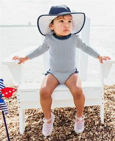 img 3 attached to 🩱 Stylish RuffleButts Baby/Toddler Girls Long Sleeve One Piece Swimsuit: UPF 50+ Sun Protection Included!