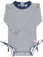 🩱 stylish rufflebutts baby/toddler girls long sleeve one piece swimsuit: upf 50+ sun protection included! logo