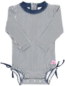 img 4 attached to 🩱 Stylish RuffleButts Baby/Toddler Girls Long Sleeve One Piece Swimsuit: UPF 50+ Sun Protection Included!
