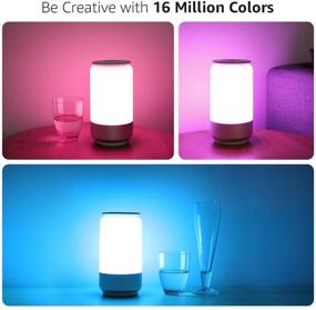 img 1 attached to 🔦 Lepro Smart Table Lamp: Alexa & Google Home Compatible, Tunable White & RGB Color Changing, Dimmable LED Nightstand Touch Lamp with WiFi APP Control - Perfect for Bedroom & Bedside