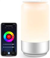 🔦 lepro smart table lamp: alexa & google home compatible, tunable white & rgb color changing, dimmable led nightstand touch lamp with wifi app control - perfect for bedroom & bedside логотип