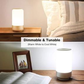 img 2 attached to 🔦 Lepro Smart Table Lamp: Alexa & Google Home Compatible, Tunable White & RGB Color Changing, Dimmable LED Nightstand Touch Lamp with WiFi APP Control - Perfect for Bedroom & Bedside