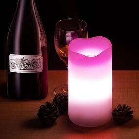 img 2 attached to 🕯️ KSWIN Candle Projector, Heart Projection on Ceiling Romantic Night Light, Decorative Flameless Candle with Remote & Timer for Living Room Bedroom, Lover Gifts - Pink, USB Rechargeable