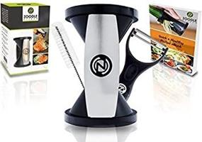 img 1 attached to The Original Zoodle Slicer: Complete Vegetable Spiralizer Bundle with 🥒 Cleaning Brush, Peeler & Recipe eBook (Handheld) - Effortlessly Create Delicious Zoodles!