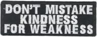 🏍️ don't confuse my kindness with weakness: motorcycle biker vest patch - pat-3054 logo