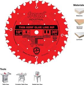 img 3 attached to 🪚 LM75R010 Freud 10-inch x 30T Glue Line Thin Kerf Ripping Blade - Optimal for Industrial Use