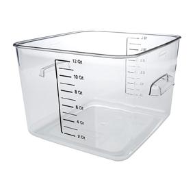 img 1 attached to 🍽️ Rubbermaid Commercial Products - Clear Plastic Space Saving Square Food Storage Container, 12 Quart, Ideal for Kitchen, Sous Vide, and Food Prep