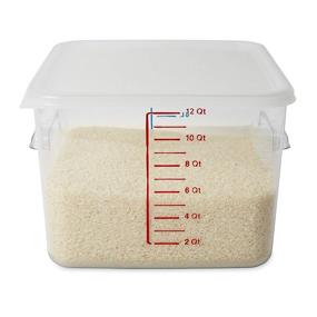 img 3 attached to 🍽️ Rubbermaid Commercial Products - Clear Plastic Space Saving Square Food Storage Container, 12 Quart, Ideal for Kitchen, Sous Vide, and Food Prep