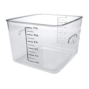 img 4 attached to 🍽️ Rubbermaid Commercial Products - Clear Plastic Space Saving Square Food Storage Container, 12 Quart, Ideal for Kitchen, Sous Vide, and Food Prep