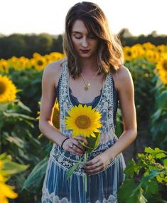 img 3 attached to 🌻 Stylish and Personalized Sunflower Necklace for Inspirational Girls' Jewelry - Joycuff