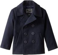 🧥 stylish and warm: rothschild little boys' double breasted peacoat logo
