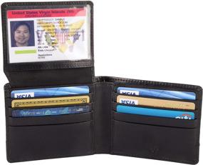 img 4 attached to 🔒 Enhanced RFID Blocking Bifold Leather Wallet