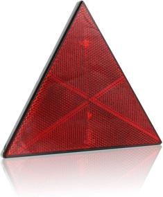 img 2 attached to 🚗 High Visibility Red Safety Reflectors for Various Vehicles and Applications - 6'' with 304 Screws (1 Pack)