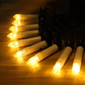 img 3 attached to 🕯️ 20 PCS Flameless LED Candles with Clips, USB Operated Decorative Candle Lights – Warm White Romatic Candles for Holiday Decorations, Seasonal Celebration, Christmas & Wedding Decor