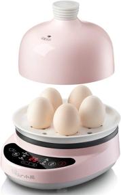 img 4 attached to Bear ZDQ-B05C1 Rapid Multi-function Egg Cooker: Boil, Steam, and 🥚 Fry with Auto Shut Off, includes Ceramic Steaming Rack and Lid