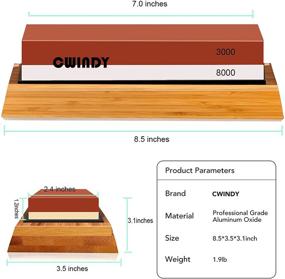 img 2 attached to Заточные камни CWINDY с бамбуком: без труда достигните остроты лезвия
