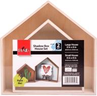 plaid wood 🏡 shadowbox houses, 2 piece collection logo