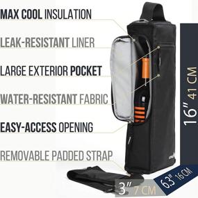 img 3 attached to 🏌️ Athletico Golf Cooler Bag: Insulated Soft Sided Cooler for 6 Cans or 2 Wine Bottles (Black) - Keep Your Refreshments Chilled on the Golf Course