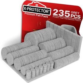 img 4 attached to 🛡️ Felt Furniture Pads X-PROTECTOR - 235 Premium Floor Protector Felt Pads Grey: Ultimate Chair Felts Pads for Furniture Feet - Best for Hardwood Floors - Protect Your Wood Floors Effortlessly!