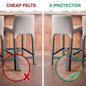 img 1 attached to 🛡️ Felt Furniture Pads X-PROTECTOR - 235 Premium Floor Protector Felt Pads Grey: Ultimate Chair Felts Pads for Furniture Feet - Best for Hardwood Floors - Protect Your Wood Floors Effortlessly!
