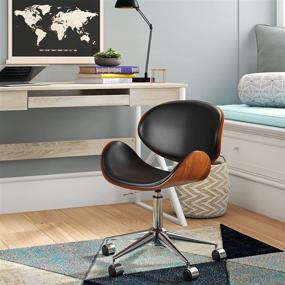 img 1 attached to Sunpan Modern Quinn Office Chair: Sleek Onyx Design for Ultimate Comfort and Style