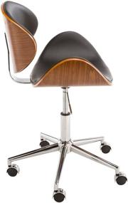 img 2 attached to Sunpan Modern Quinn Office Chair: Sleek Onyx Design for Ultimate Comfort and Style