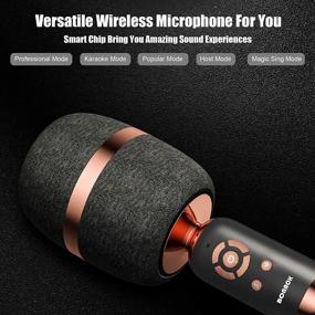 img 2 attached to 🎤 BONAOK 2021 Wireless Bluetooth Karaoke Microphone: Ultimate Portable Singing Machine for PC/Smartphones, Perfect for Home Parties - Indoor/Outdoor Fun! Q3