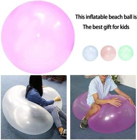 img 2 attached to 🎈 Ultimate Outdoor Fun with 2 pcs Bubble Ball Inflatable Toy – 27 inch Jelly Bubble Balloon for Unforgettable Playtime!