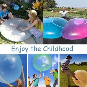 img 3 attached to 🎈 Ultimate Outdoor Fun with 2 pcs Bubble Ball Inflatable Toy – 27 inch Jelly Bubble Balloon for Unforgettable Playtime!