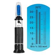 🍷 itavah brix refractometer for wine making and beer brewing with atc, dual scale - brix 0-32%, specific gravity 1.000-1.130 logo