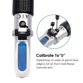 img 2 attached to 🍷 iTavah Brix Refractometer for Wine Making and Beer Brewing with ATC, Dual Scale - Brix 0-32%, Specific Gravity 1.000-1.130