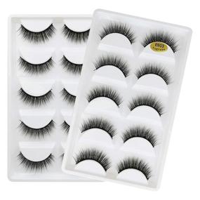 img 4 attached to 👁️ Vayator G803: 10 Pairs Ultimate Dramatic Volume Natural False Eyelashes - 3D Mink Lashes for Makeup & Eyelash Extensions