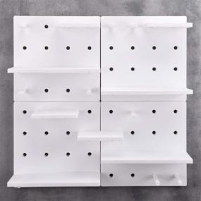 img 4 attached to 🚽 Bathroom Pegboard with Adhesive Organizer: Boost Your Storage Efficiency