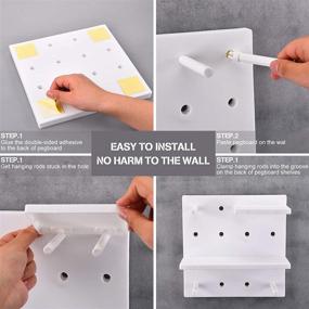 img 2 attached to 🚽 Bathroom Pegboard with Adhesive Organizer: Boost Your Storage Efficiency