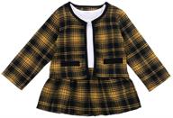 👗 toddler baby girl knit sweater dress: stylish ruffle long sleeve fall/winter outfit for cute kids logo