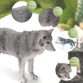 img 2 attached to Realistic Woodland Wolf Toy Figurines Set - Perfect Party Supplies and Cake Toppers for Kids - 8 Styles Available