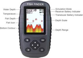 img 2 attached to Venterior Portable Fish Finder with Wireless Sonar Sensor – Rechargeable, Enhanced Performance Depth Locator with Fish Size, Water Temperature, Bottom Contour & Color LCD Display