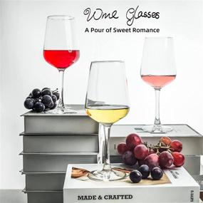 img 2 attached to 🍷 Набор из 8 больших бокалов для красного вина - хрустально чистая посуда, вместимостью 15 унций.