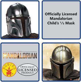 img 3 attached to Premium Kids' Beskar Half Mask from Rubies Mandalorian - Authentic Replica for Super Fans!
