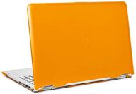 🧡 mcover ipearl hard shell case for 15.6" hp envy x360 15-aqxxx / m6-aqxxx series convertible laptops (15-aq173cl / m6-aq103dx, etc) - x360-15-aq orange logo