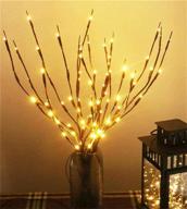 🌲 amars 3pcs lighted led branch lights with timer battery operated fairy spirit decorative twig tree for home living room vase christmas decorations (29inch, auto 6h on/18h off, warm white) логотип