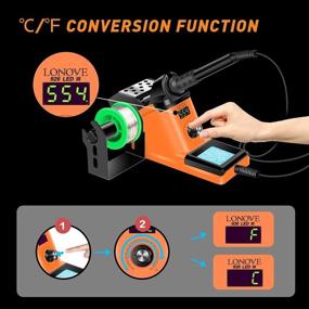 img 1 attached to LONOVO Soldering Iron Station Kit – 60W Solder Station with Adjustable Temperature Range of 194℉-896℉, LED Display, Sleep Function, C/F Switch, 2 Helping Hands, 5 Additional Solder Tips &amp; 1 Solder Wire